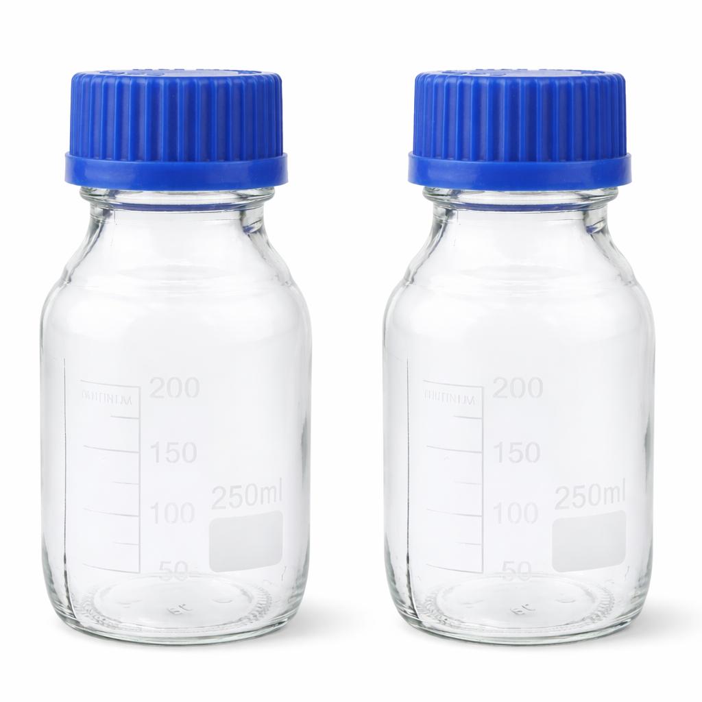 Frascos de Solvente e Tampas